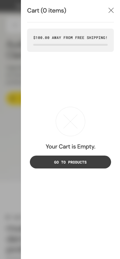 Cart → panel opened — Navi+ on the Motto Shopify theme