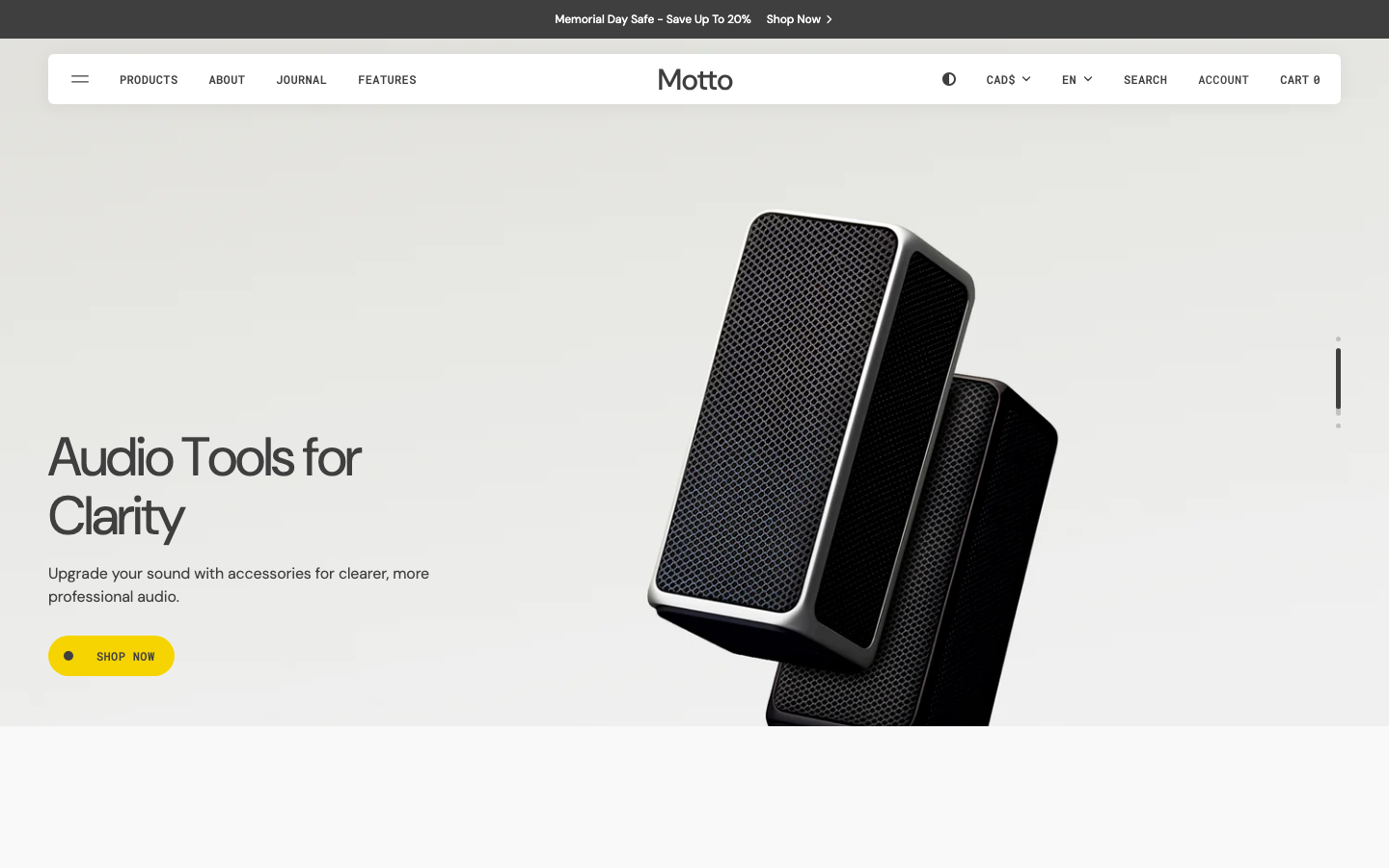 Replace main menu — Navi+ on the Motto Shopify theme