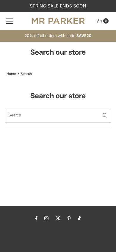 Search → panel opened — Navi+ on the Mr Parker Shopify theme Search → panel opened — Navi+ on the Mr Parker Shopify theme