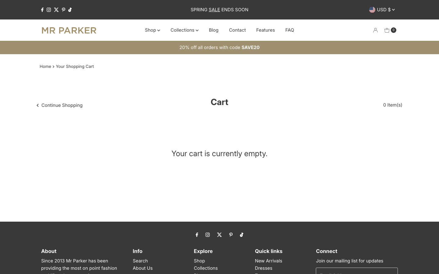 Cart → panel opened — Navi+ on the Mr Parker Shopify theme Cart → panel opened — Navi+ on the Mr Parker Shopify theme