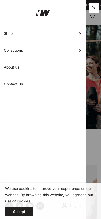 Hamburger → panel opened — Navi+ on the Neat Shopify theme