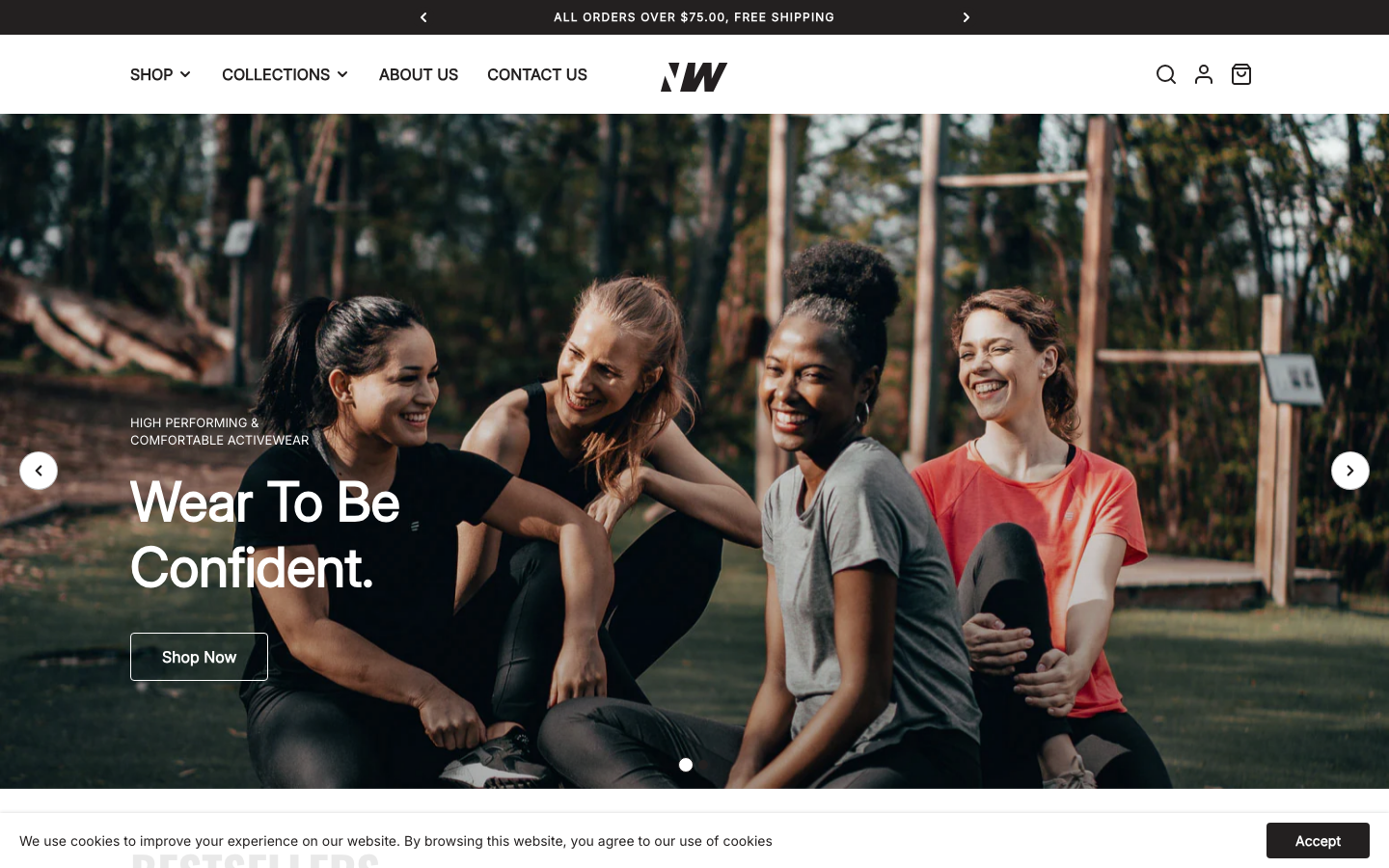 Search → panel opened — Navi+ on the Neat Shopify theme
