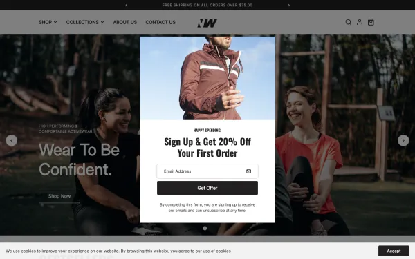 Full-page desktop screenshot of Shopify Neat theme demo store