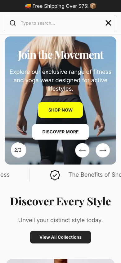 Search → panel opened — Navi+ on the Nexa Shopify theme Search → panel opened — Navi+ on the Nexa Shopify theme