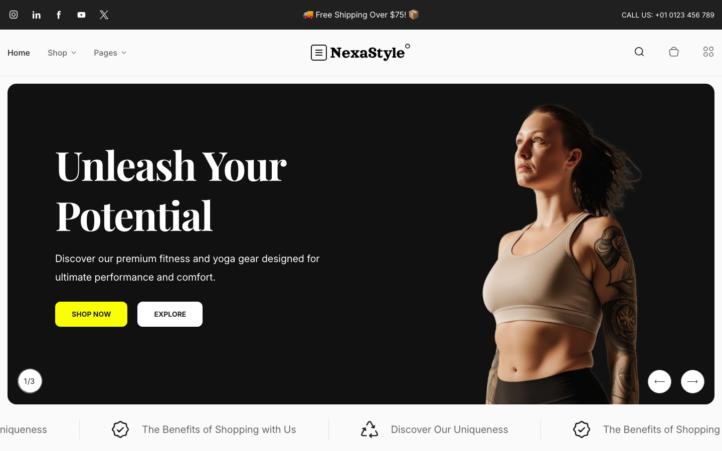 Icon before logo — Navi+ on the Nexa Shopify theme Icon before logo — Navi+ on the Nexa Shopify theme