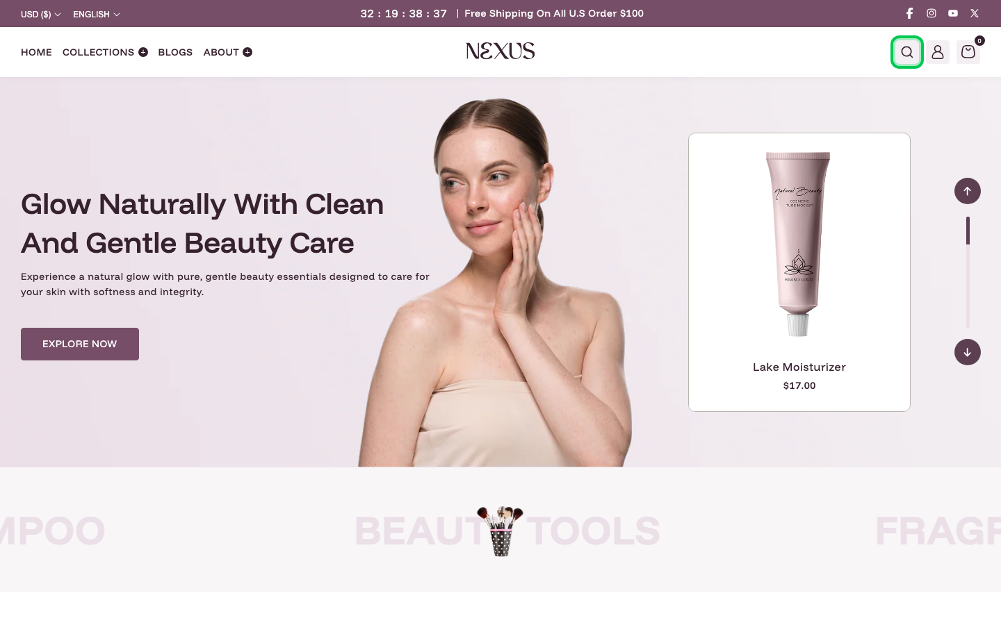 Search → panel opened — Navi+ on the Nexus Shopify theme Search → panel opened — Navi+ on the Nexus Shopify theme