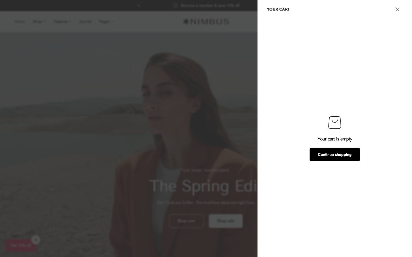 Cart → panel opened — Navi+ on the Nimbus Shopify theme Cart → panel opened — Navi+ on the Nimbus Shopify theme