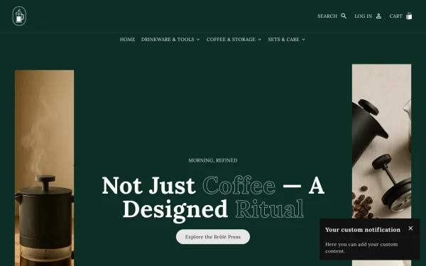 Full-page desktop screenshot of Shopify Noblesse theme demo store