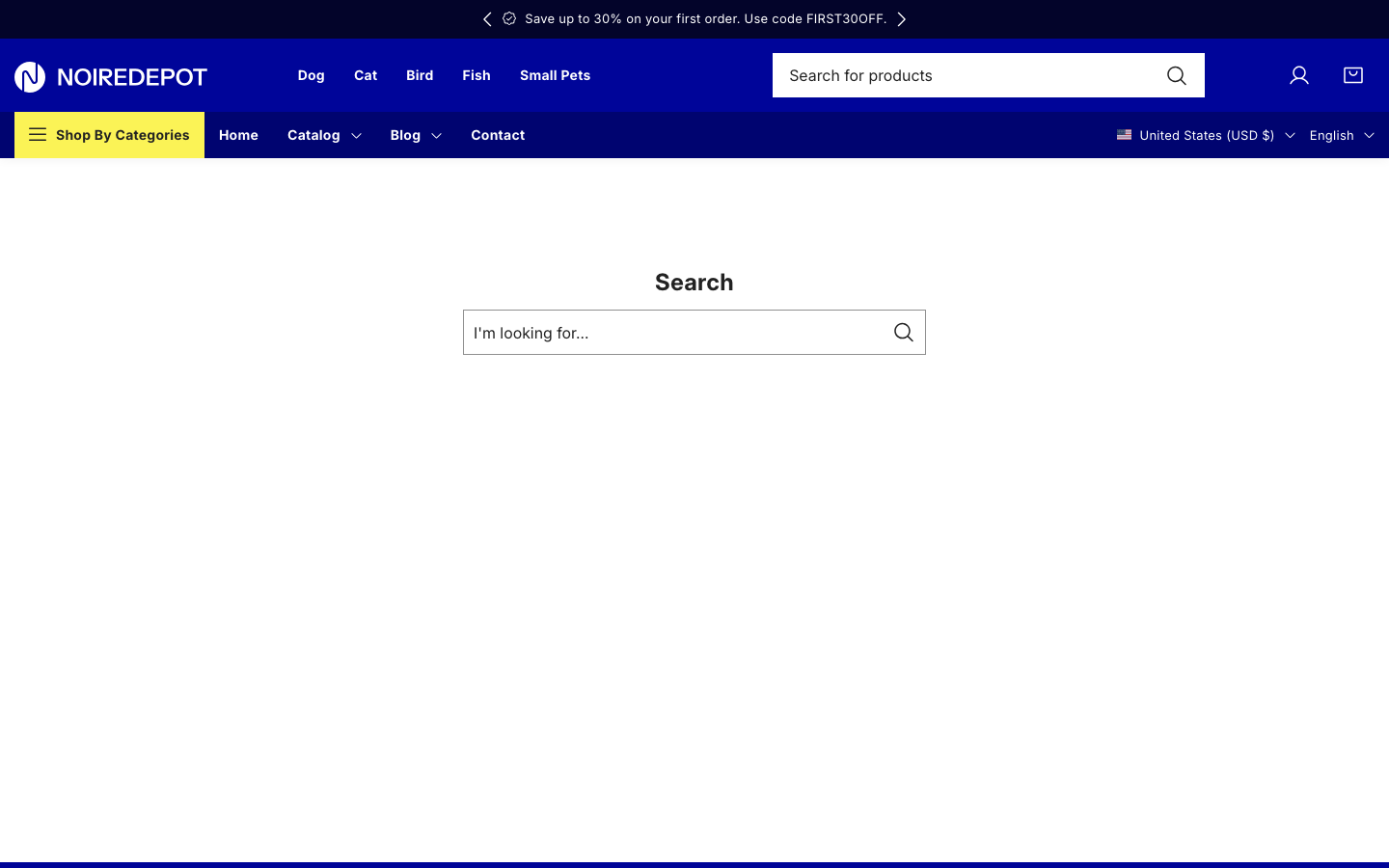 Search → panel opened — Navi+ on the Noire Shopify theme Search → panel opened — Navi+ on the Noire Shopify theme