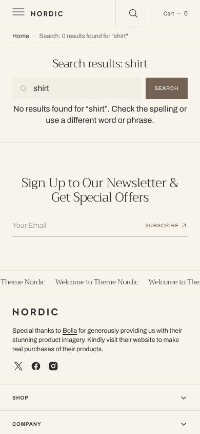 Search → panel opened — Navi+ on the Nordic Shopify theme Search → panel opened — Navi+ on the Nordic Shopify theme
