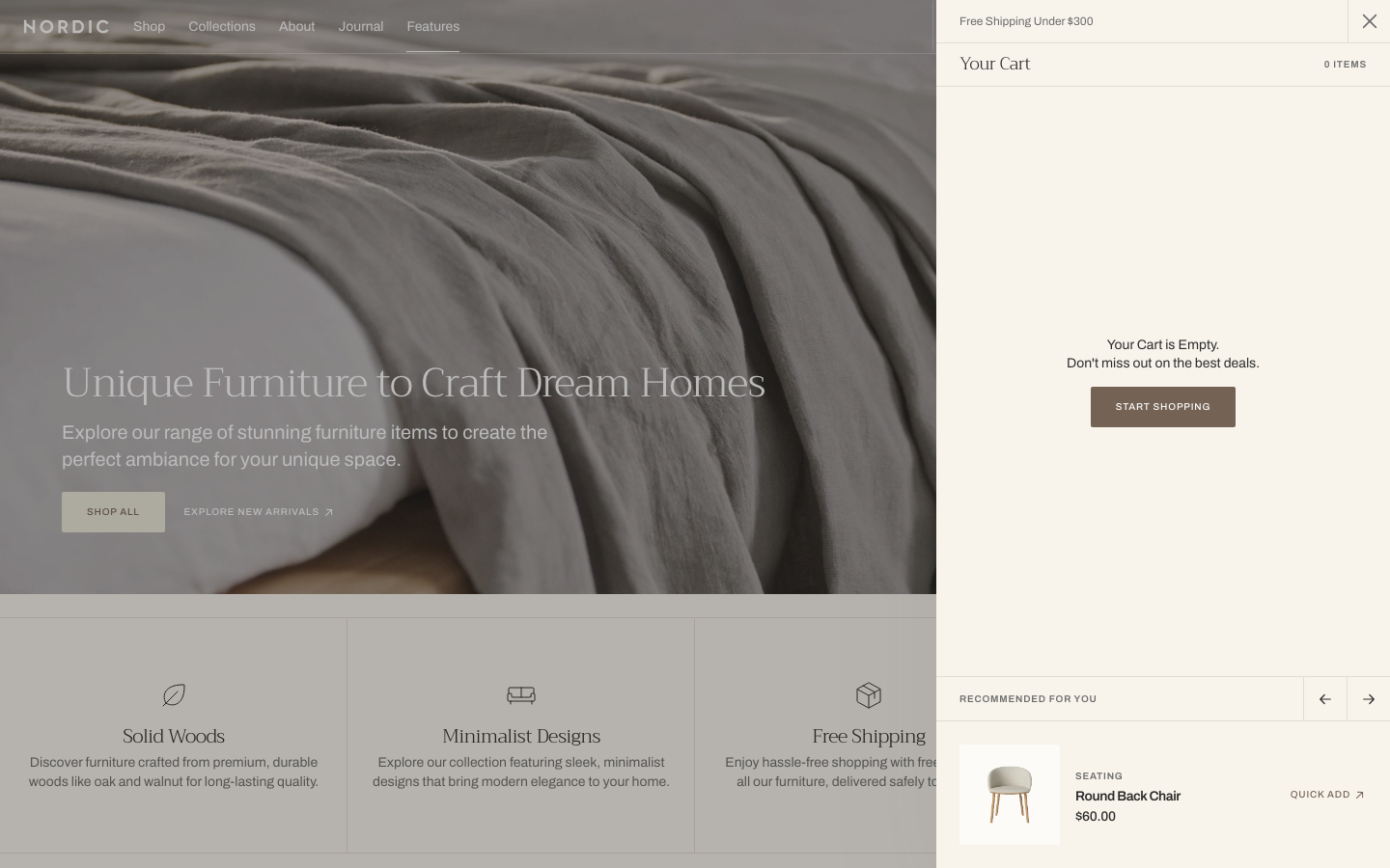 Cart → panel opened — Navi+ on the Nordic Shopify theme Cart → panel opened — Navi+ on the Nordic Shopify theme