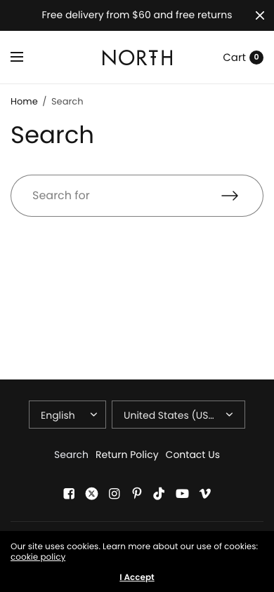 Search → panel opened — Navi+ on the North Shopify theme Search → panel opened — Navi+ on the North Shopify theme