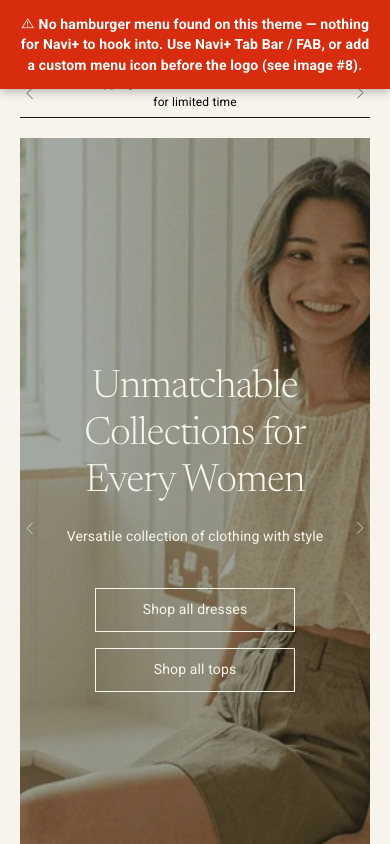 Navi+ Slide Menu on the Nostalgia Shopify theme Navi+ Slide Menu on the Nostalgia Shopify theme