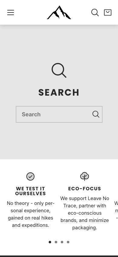 Search → panel opened — Navi+ on the Nova Shopify theme Search → panel opened — Navi+ on the Nova Shopify theme