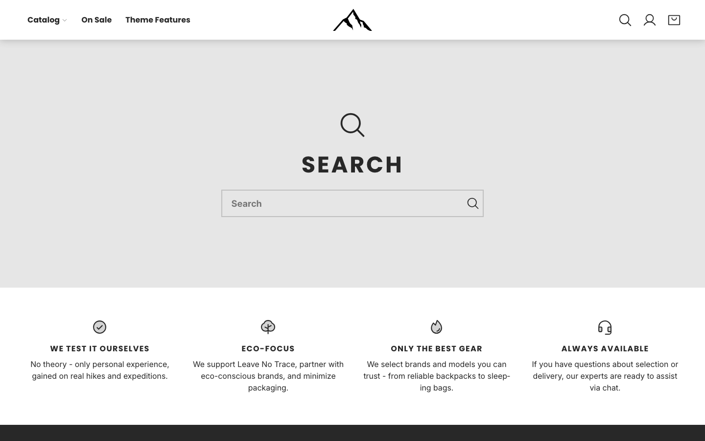 Search → panel opened — Navi+ on the Nova Shopify theme Search → panel opened — Navi+ on the Nova Shopify theme