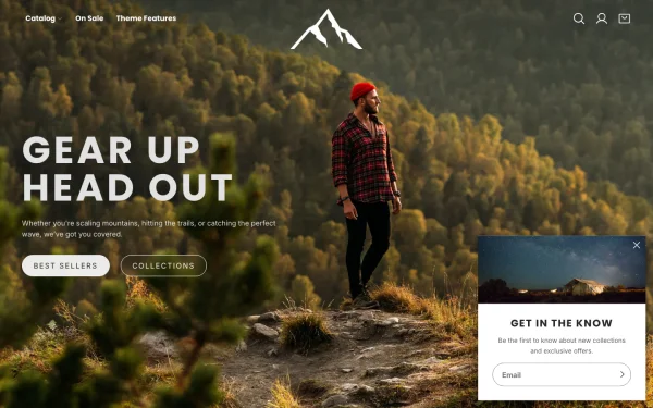Full-page desktop screenshot of Shopify Nova theme demo store