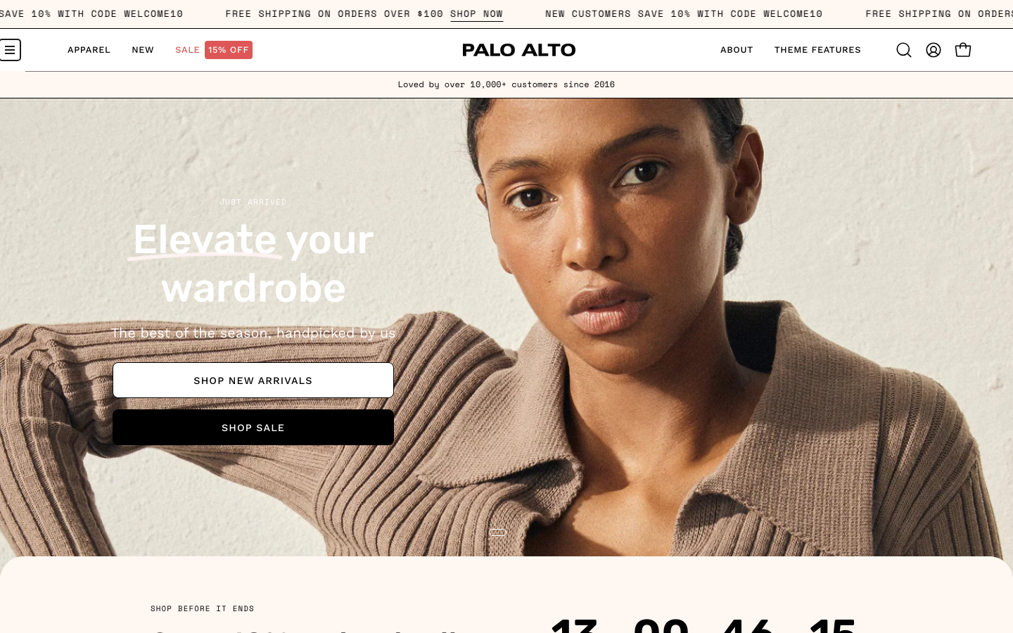 Icon before logo — Navi+ on the Palo Alto Shopify theme