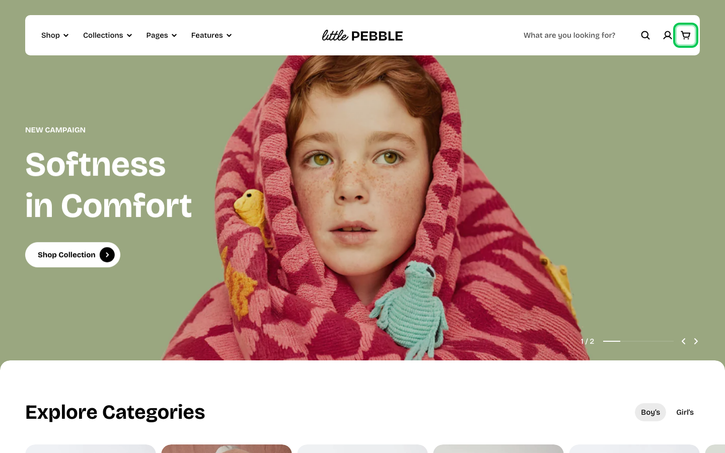 Cart → panel opened — Navi+ on the Pebble Shopify theme Cart → panel opened — Navi+ on the Pebble Shopify theme