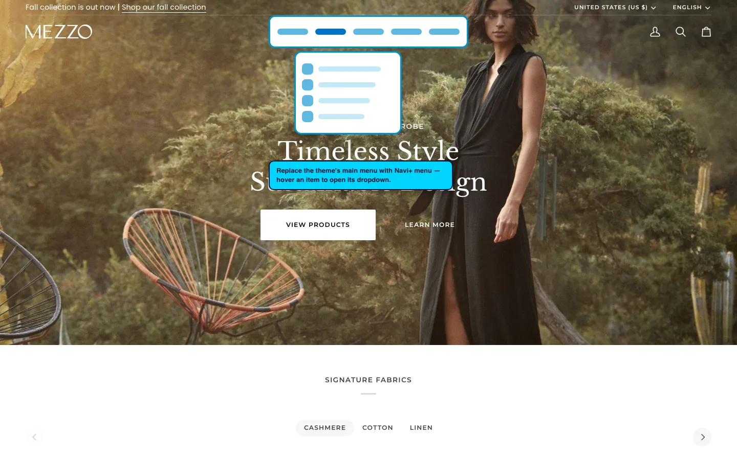 Navi+ Mega Menu replacing the desktop menu on the Pipeline Shopify theme Navi+ Mega Menu replacing the desktop menu on the Pipeline Shopify theme