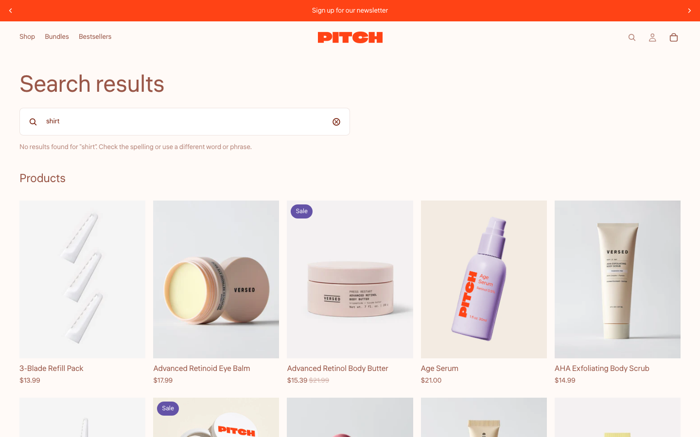 Search → panel opened — Navi+ on the Pitch Shopify theme Search → panel opened — Navi+ on the Pitch Shopify theme