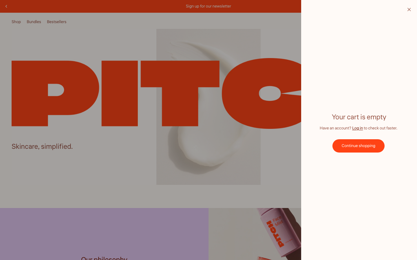 Cart → panel opened — Navi+ on the Pitch Shopify theme Cart → panel opened — Navi+ on the Pitch Shopify theme