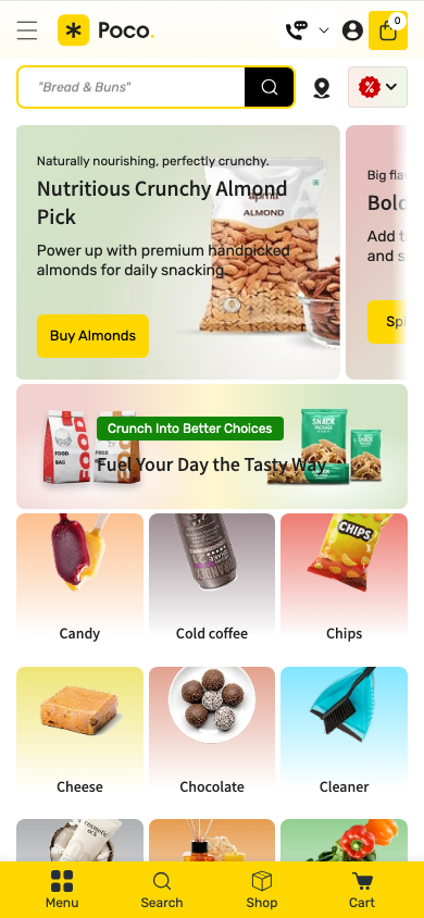 Search → panel opened — Navi+ on the Poco Shopify theme Search → panel opened — Navi+ on the Poco Shopify theme