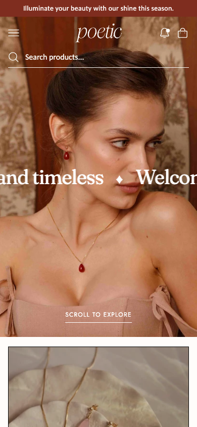 Hamburger → panel opened — Navi+ on the Poetic Shopify theme Hamburger → panel opened — Navi+ on the Poetic Shopify theme