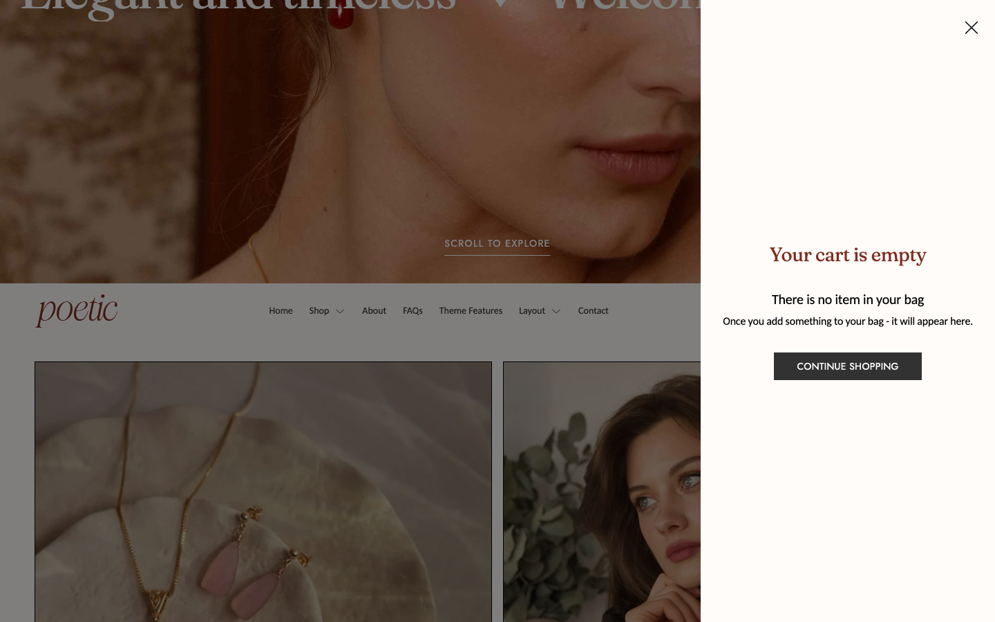 Cart → panel opened — Navi+ on the Poetic Shopify theme Cart → panel opened — Navi+ on the Poetic Shopify theme