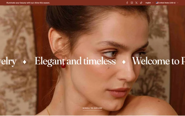 Full-page desktop screenshot of Shopify Poetic theme demo store