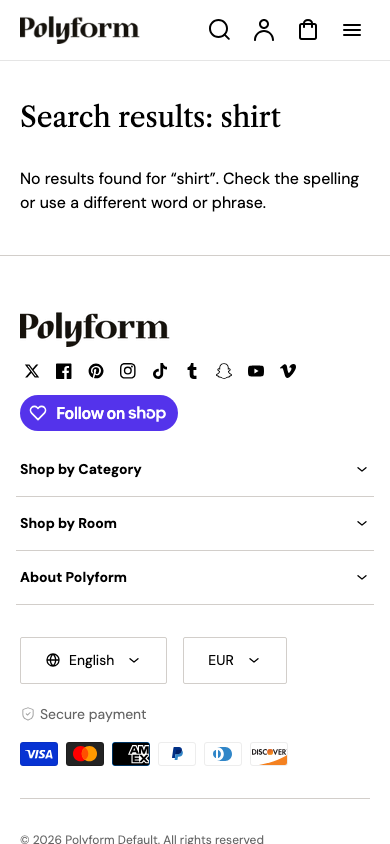 Search → panel opened — Navi+ on the Polyform Shopify theme Search → panel opened — Navi+ on the Polyform Shopify theme