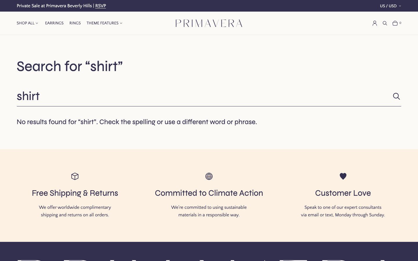 Search → panel opened — Navi+ on the Primavera Shopify theme Search → panel opened — Navi+ on the Primavera Shopify theme