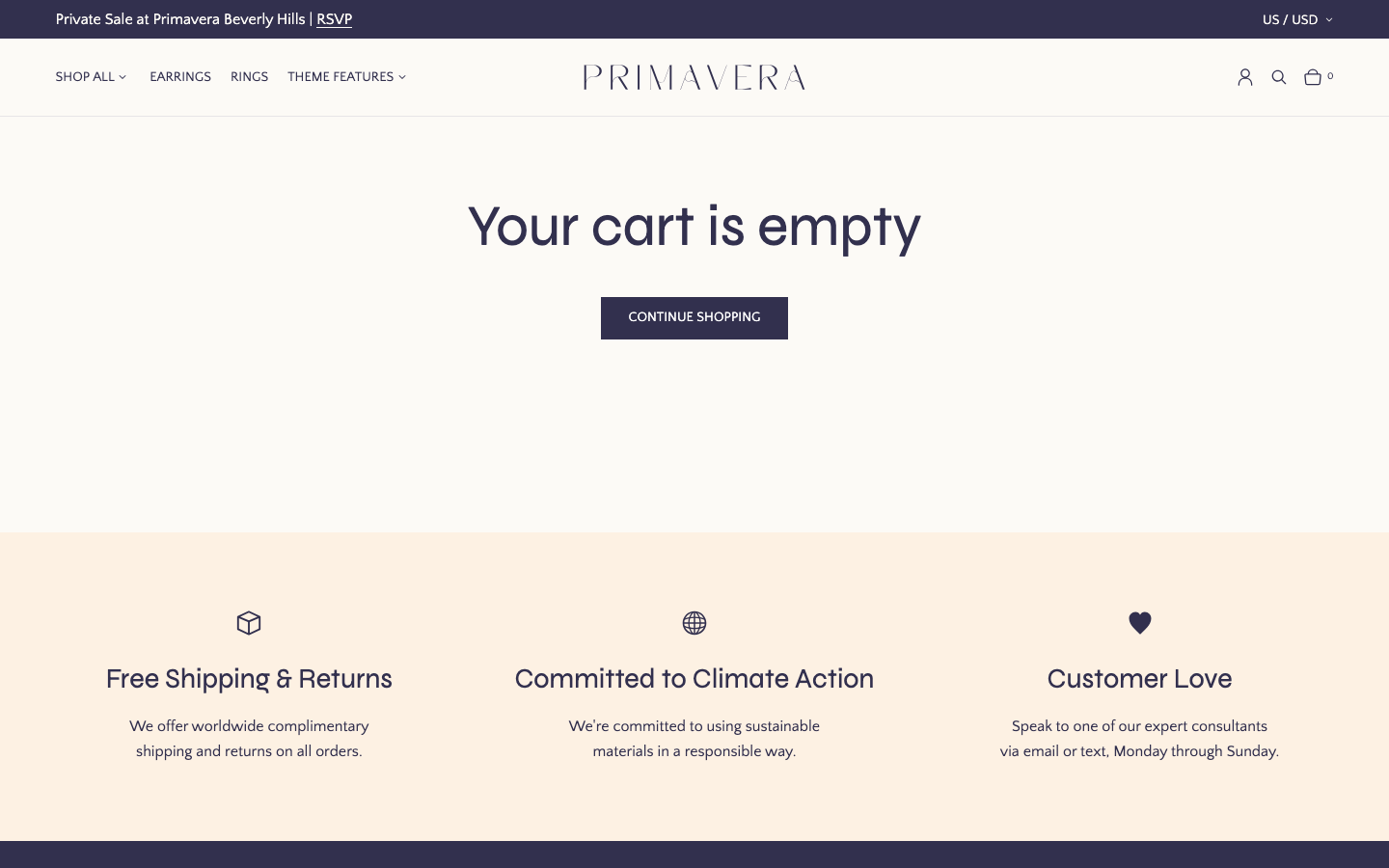 Cart → panel opened — Navi+ on the Primavera Shopify theme Cart → panel opened — Navi+ on the Primavera Shopify theme