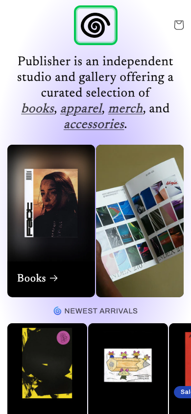 Search → panel opened — Navi+ on the Publisher Shopify theme Search → panel opened — Navi+ on the Publisher Shopify theme