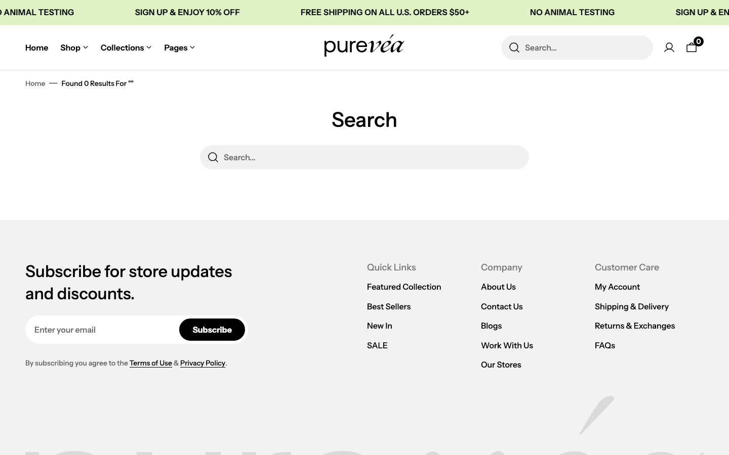 Search → panel opened — Navi+ on the Purevea Shopify theme Search → panel opened — Navi+ on the Purevea Shopify theme