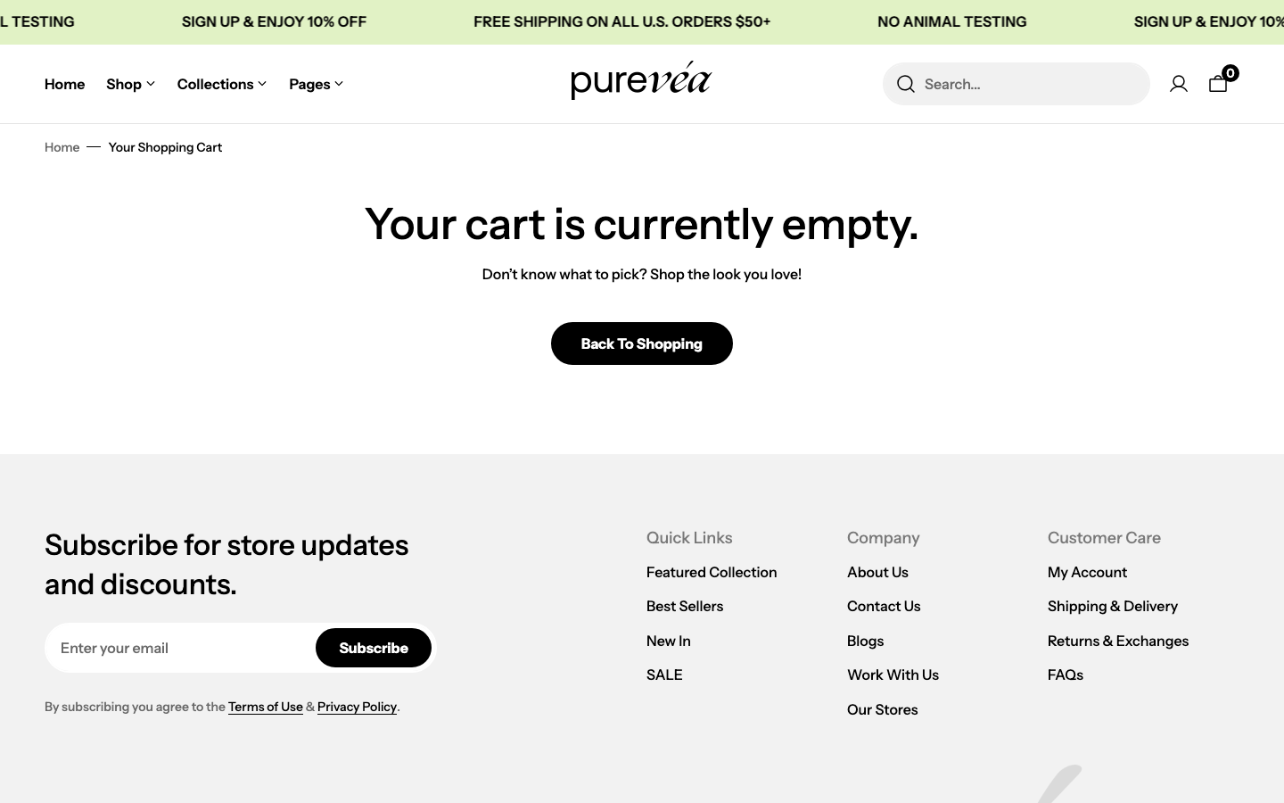 Cart → panel opened — Navi+ on the Purevea Shopify theme Cart → panel opened — Navi+ on the Purevea Shopify theme