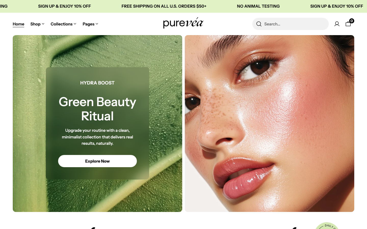 Replace main menu — Navi+ on the Purevea Shopify theme Replace main menu — Navi+ on the Purevea Shopify theme
