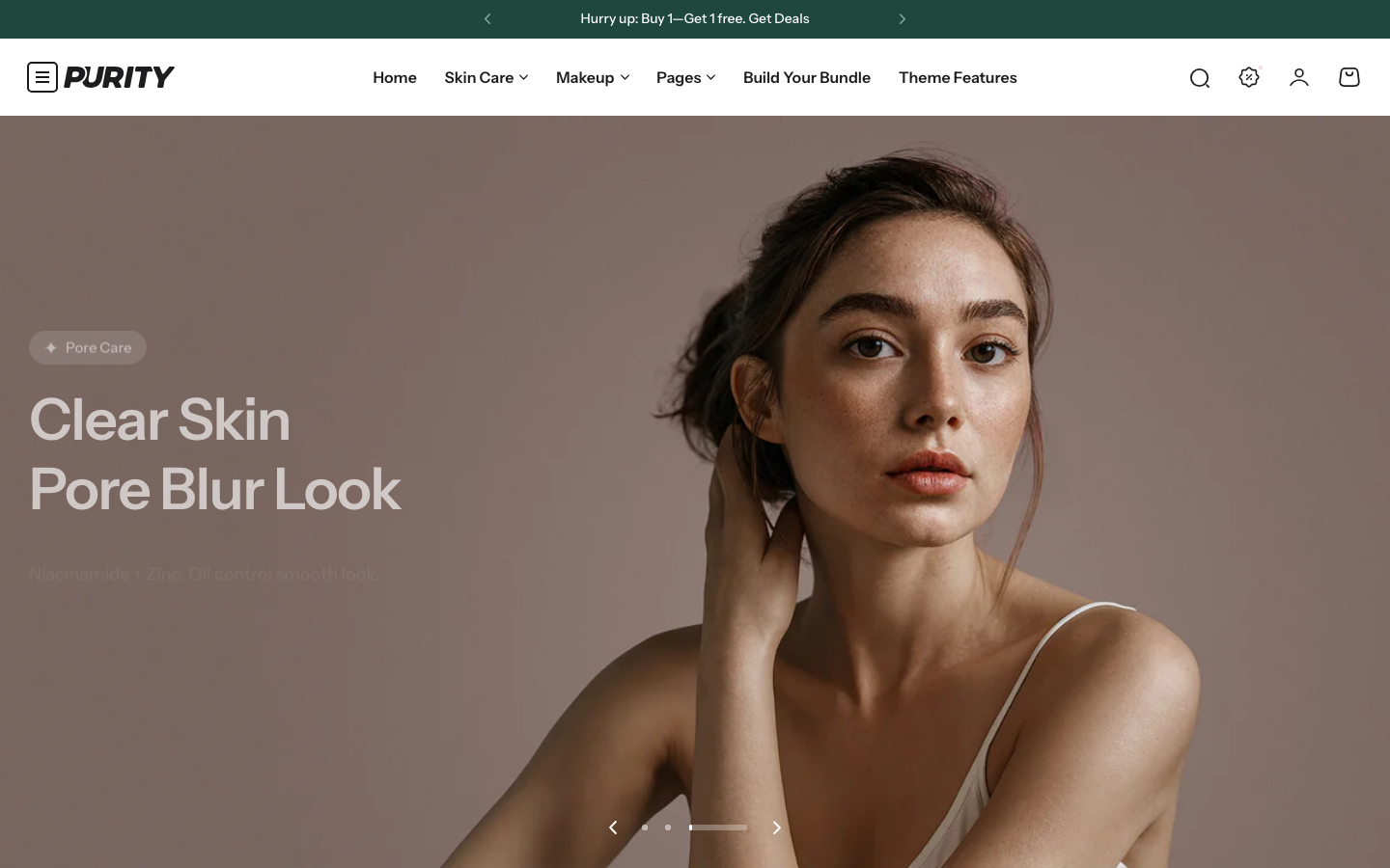 Icon before logo — Navi+ on the Purity Shopify theme