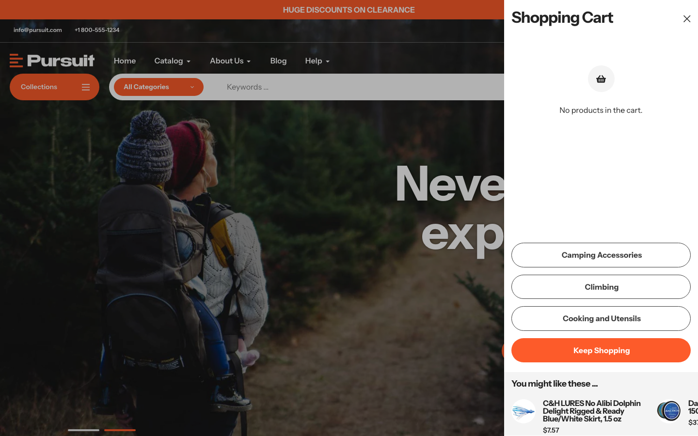 Cart → panel opened — Navi+ on the Pursuit Shopify theme Cart → panel opened — Navi+ on the Pursuit Shopify theme