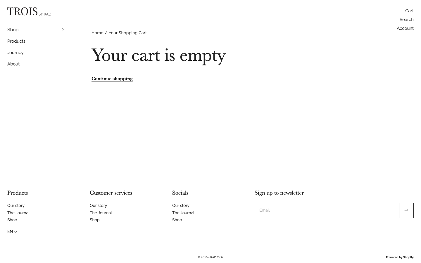 Cart → panel opened — Navi+ on the Rad Shopify theme Cart → panel opened — Navi+ on the Rad Shopify theme