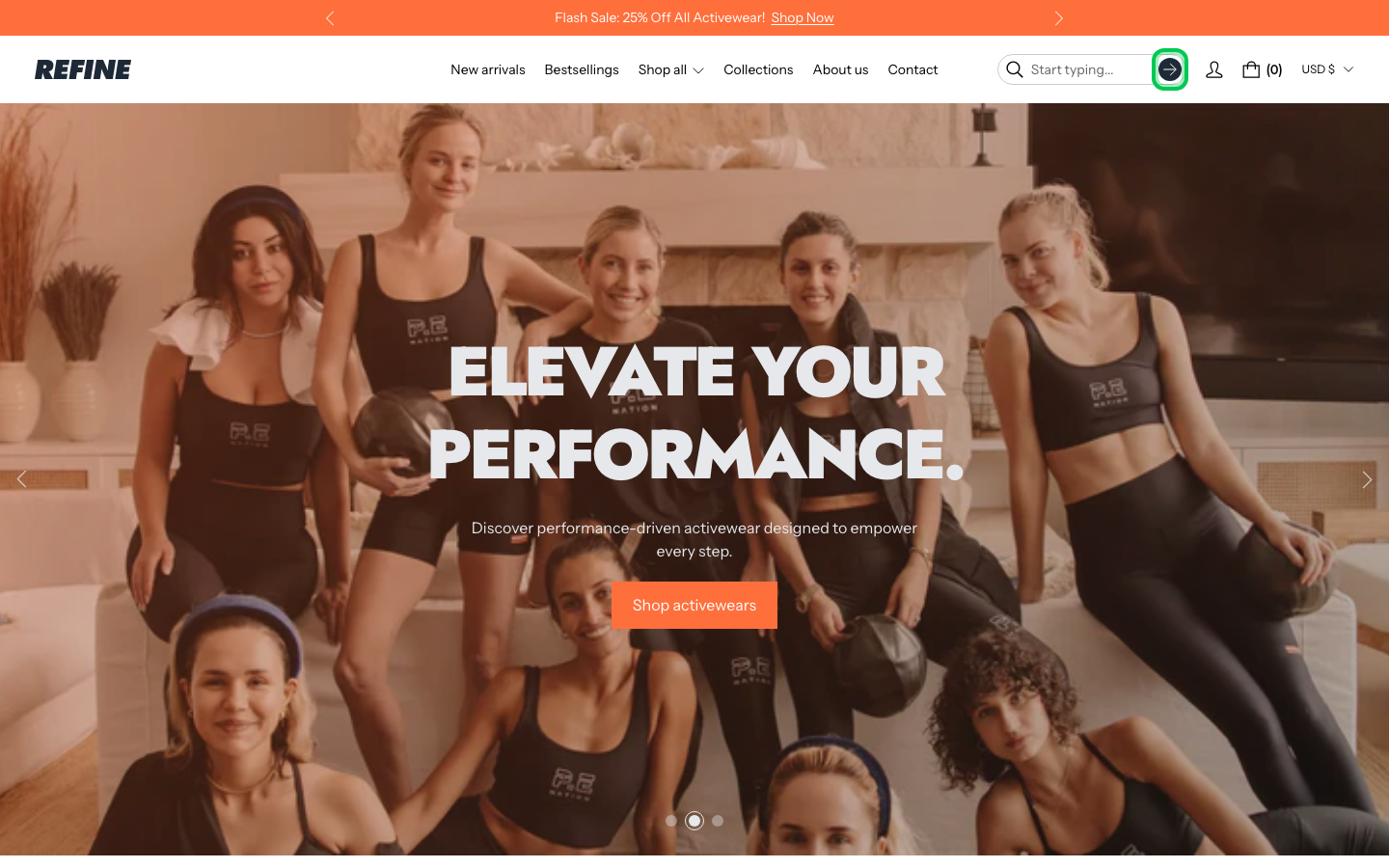 Search → panel opened — Navi+ on the Refine Shopify theme Search → panel opened — Navi+ on the Refine Shopify theme
