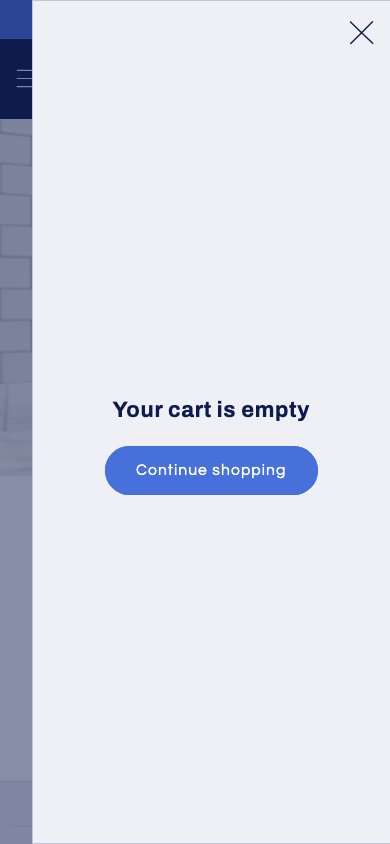 Cart → panel opened — Navi+ on the Refresh Shopify theme