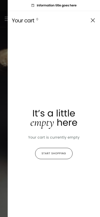 Cart → panel opened — Navi+ on the Release Shopify theme