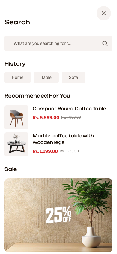 Search → panel opened — Navi+ on the Renovate Shopify theme Search → panel opened — Navi+ on the Renovate Shopify theme