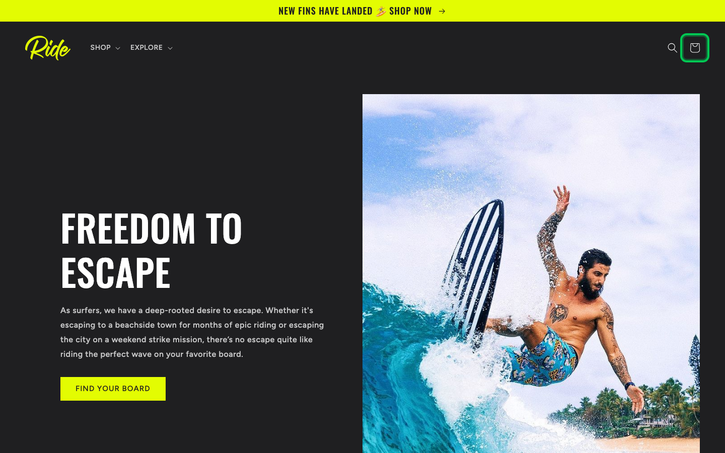 Cart → panel opened — Navi+ on the Ride Shopify theme Cart → panel opened — Navi+ on the Ride Shopify theme