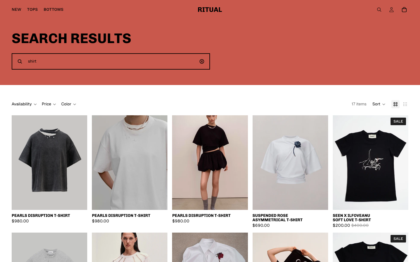 Search → panel opened — Navi+ on the Ritual Shopify theme Search → panel opened — Navi+ on the Ritual Shopify theme