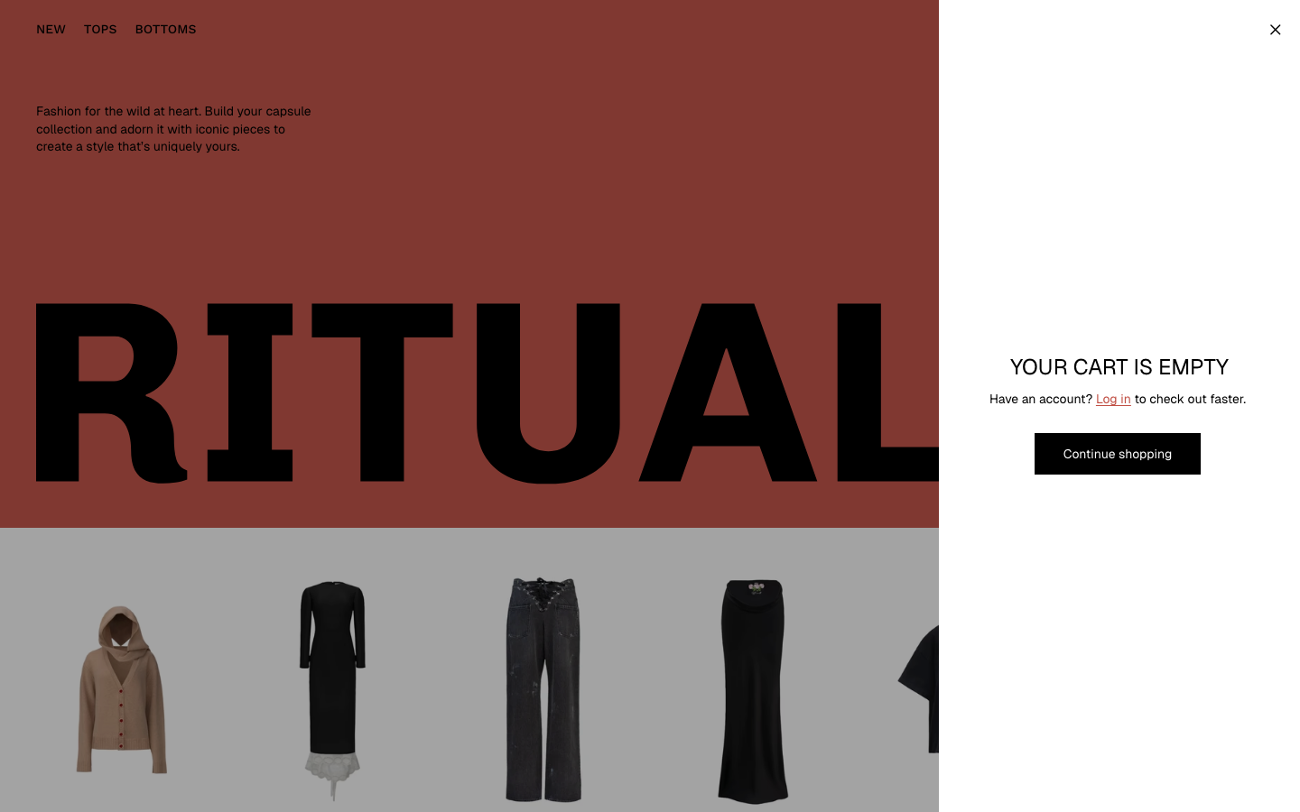 Cart → panel opened — Navi+ on the Ritual Shopify theme Cart → panel opened — Navi+ on the Ritual Shopify theme