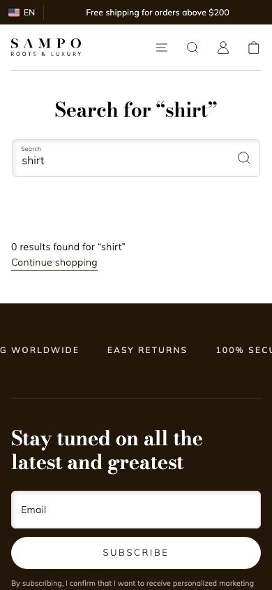 Search → panel opened — Navi+ on the Sampo Shopify theme Search → panel opened — Navi+ on the Sampo Shopify theme