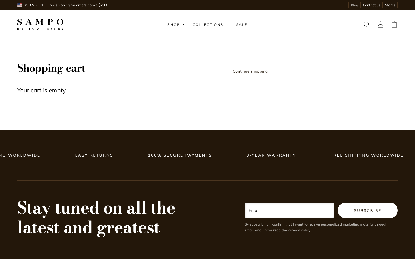 Cart → panel opened — Navi+ on the Sampo Shopify theme Cart → panel opened — Navi+ on the Sampo Shopify theme