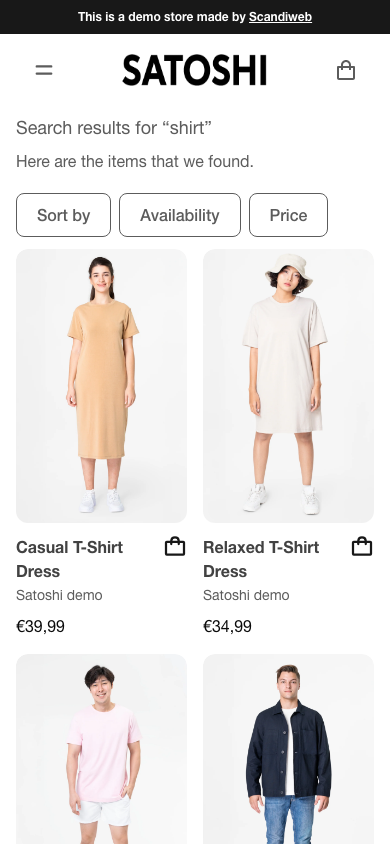 Search → panel opened — Navi+ on the Satoshi Shopify theme Search → panel opened — Navi+ on the Satoshi Shopify theme