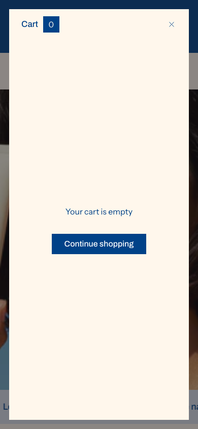 Cart → panel opened — Navi+ on the Shine Shopify theme